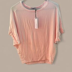 Michael Stars Soft Pink Short Sleeve Top Boat Neck baby soft xs